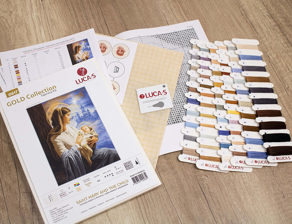 Thumbnail: Needlepoint kit Gold Luca-S  - G617 Saint Mary and The Child