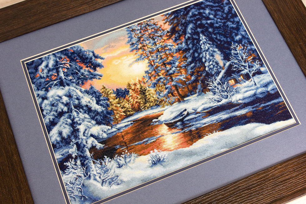 Thumbnail: B477 Winter Landscape - Cross Stitch Kit Luca-S