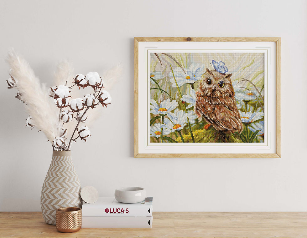 Thumbnail: Cross Stitch Kit Luca-S - B7011 Lucky Owl
