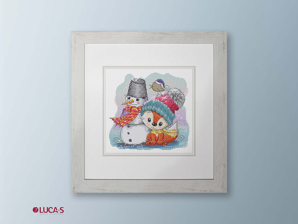 Thumbnail: Cross Stitch Kit Luca-S - B1200 The fox & Friends