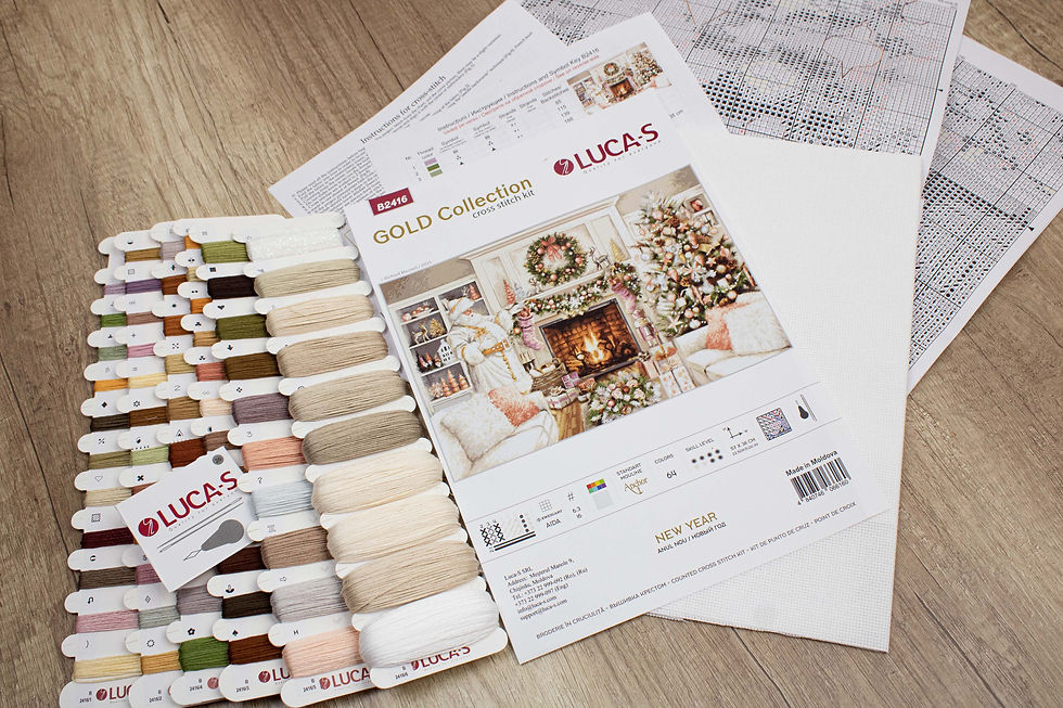 Thumbnail: Cross Stitch Kit Luca-S GOLD - B2416 New Year