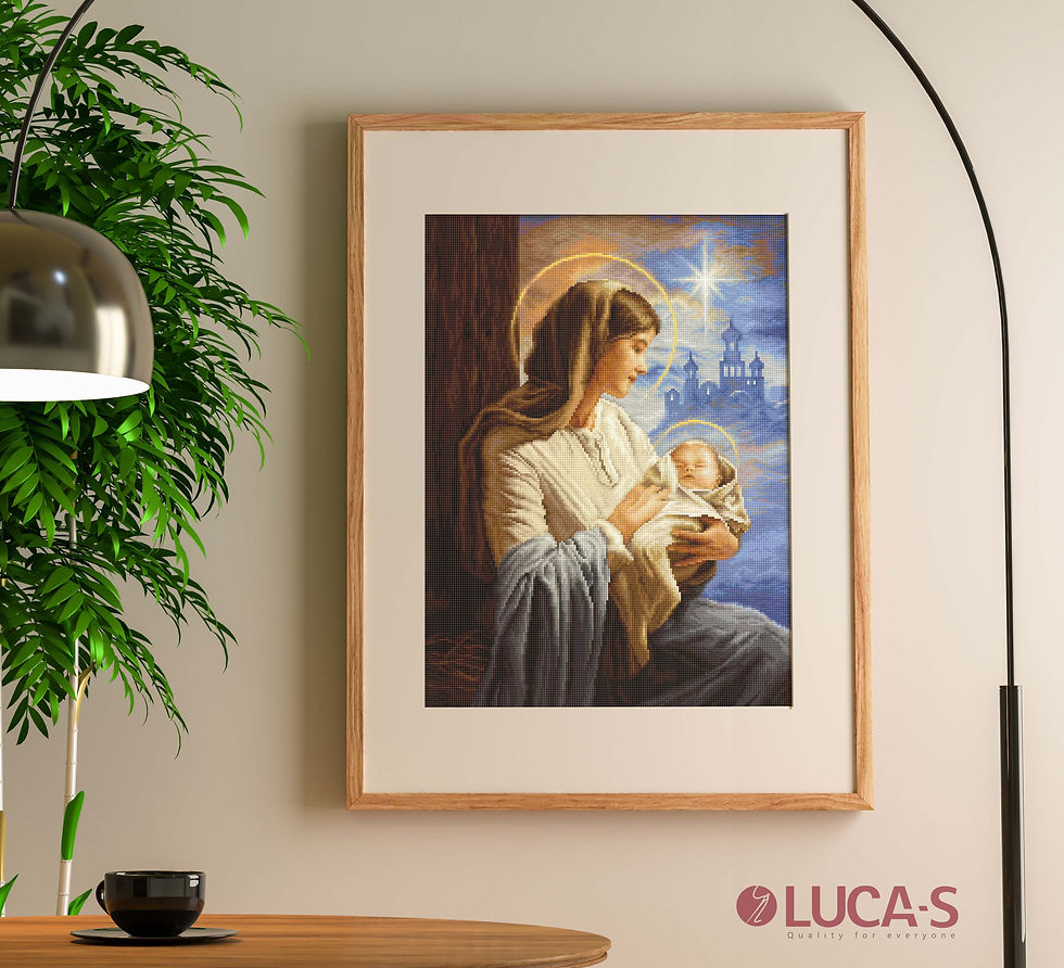 Thumbnail: Needlepoint kit Gold Luca-S  - G617 Saint Mary and The Child