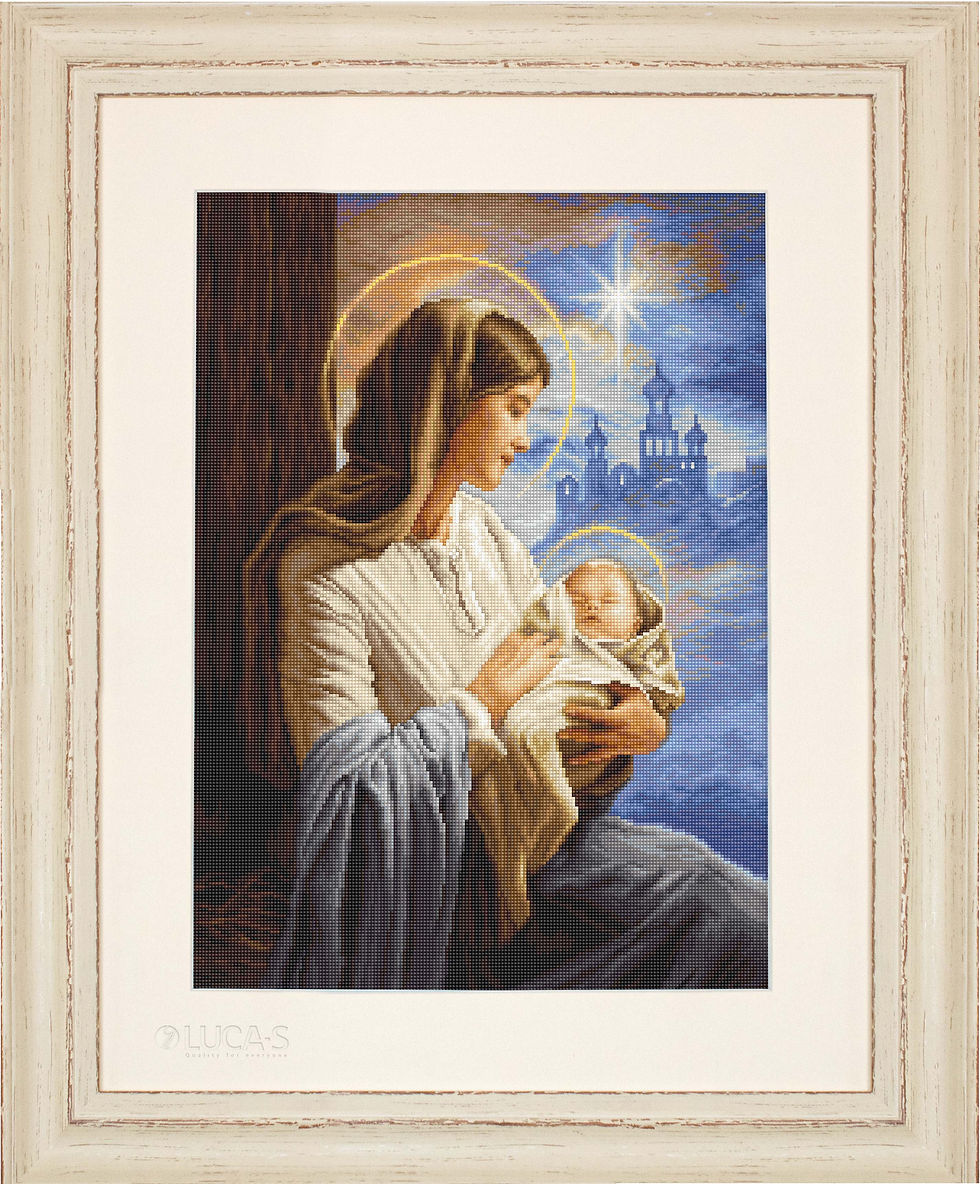 Thumbnail: Needlepoint kit Gold Luca-S  - G617 Saint Mary and The Child