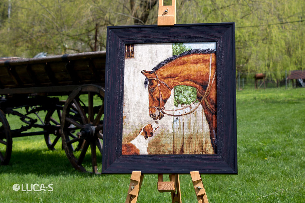 Thumbnail: B580 Hunter and Foxhound - Cross Stitch Kit Luca-S