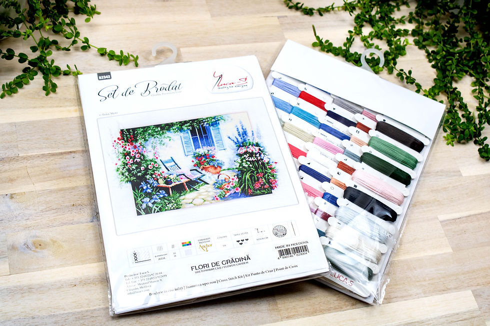 Thumbnail: B2342 Flower Garden - Cross Stitch Kit Luca-S