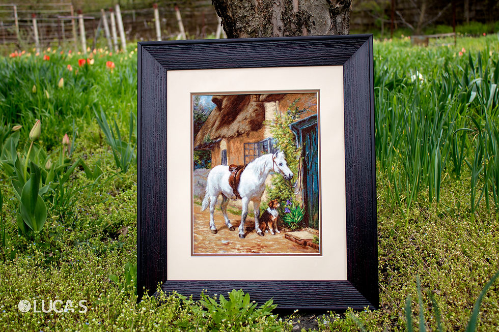 Thumbnail: B572 By the Cottage - Cross Stitch Kit Luca-S