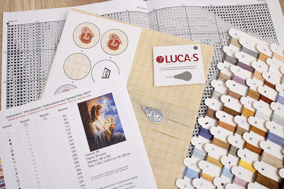 Thumbnail: Needlepoint kit Gold Luca-S  - G617 Saint Mary and The Child