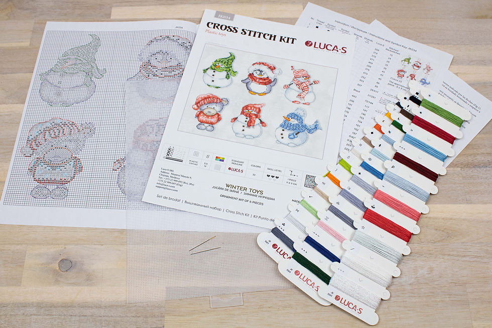 Thumbnail: Toys Cross Stitch Kits - Winter Toys JK034