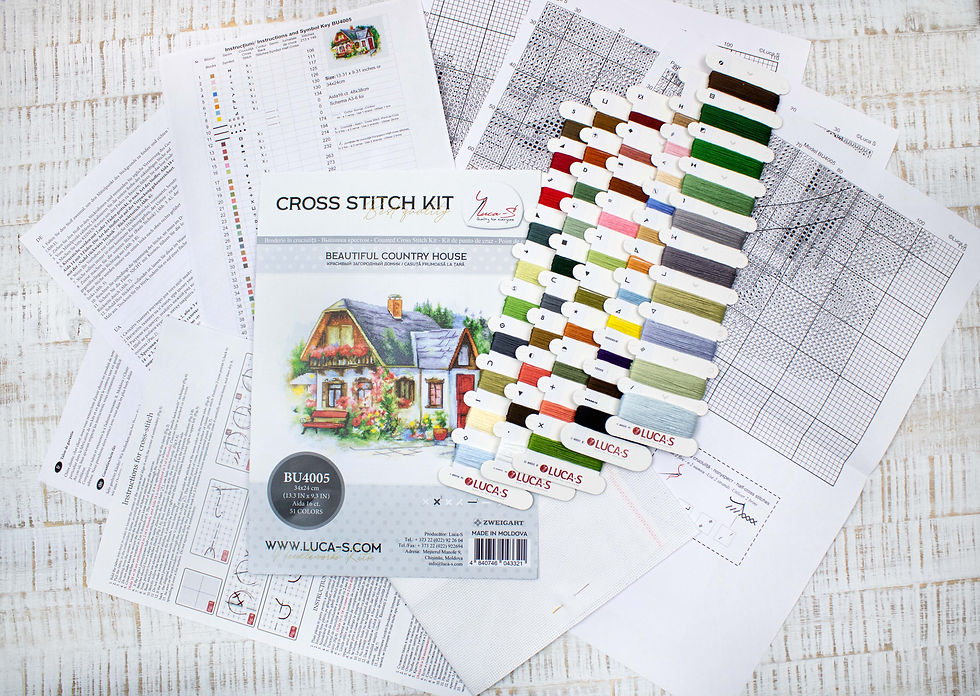 Thumbnail: BU4005 Beautiful Country House - Cross Stitch Kit Luca-S