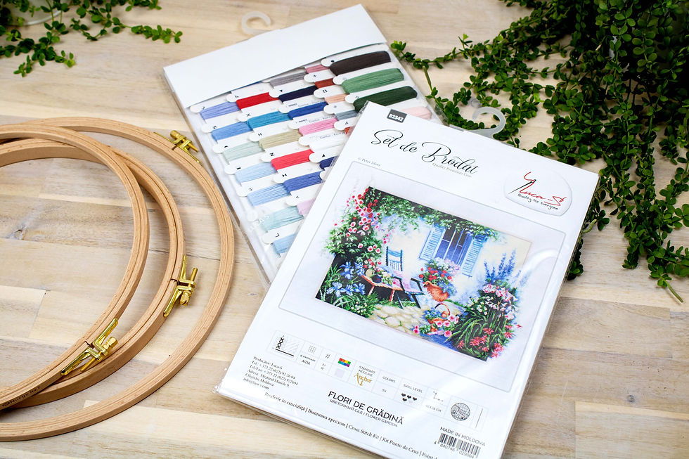 Thumbnail: B2342 Flower Garden - Cross Stitch Kit Luca-S