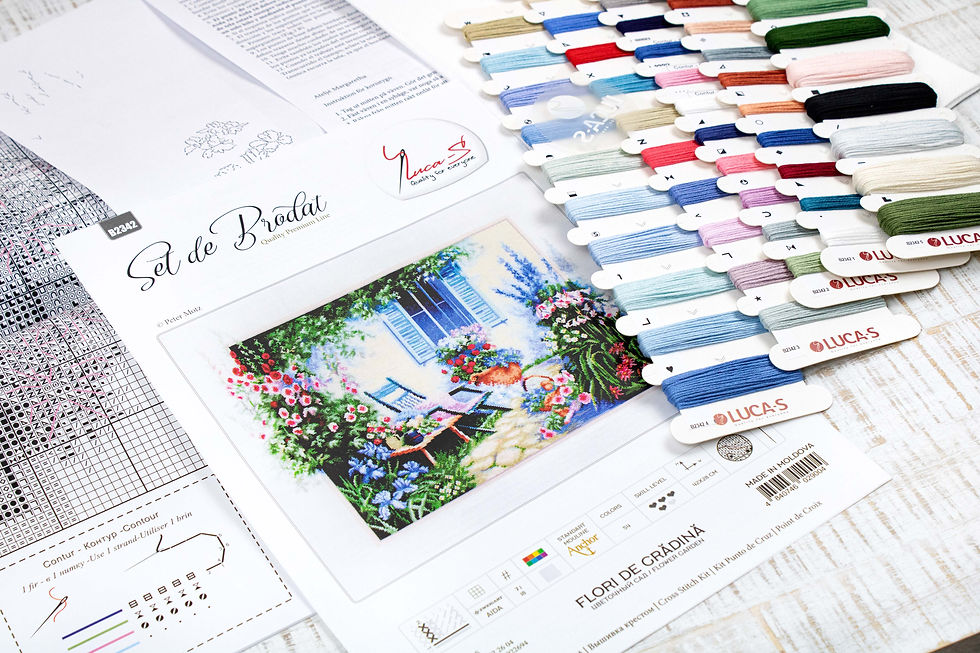 Thumbnail: B2342 Flower Garden - Cross Stitch Kit Luca-S