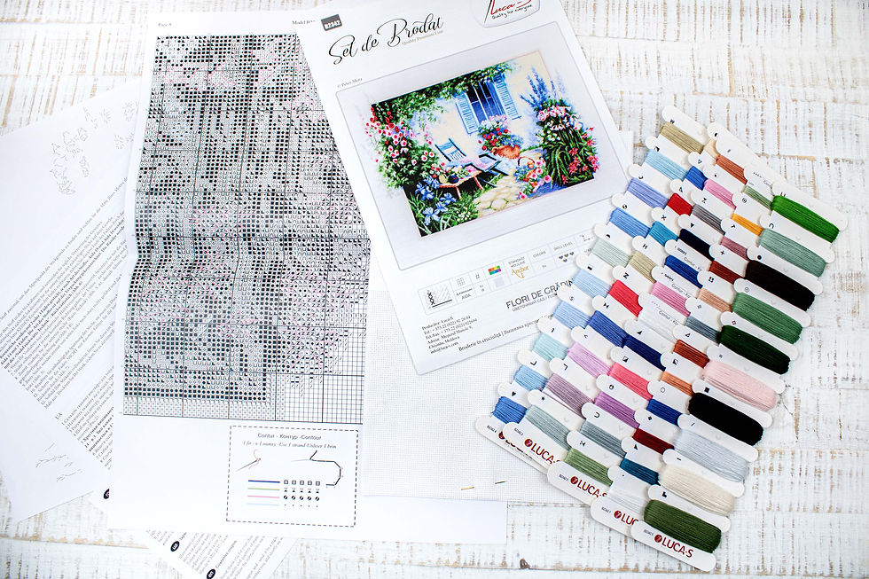 Thumbnail: B2342 Flower Garden - Cross Stitch Kit Luca-S