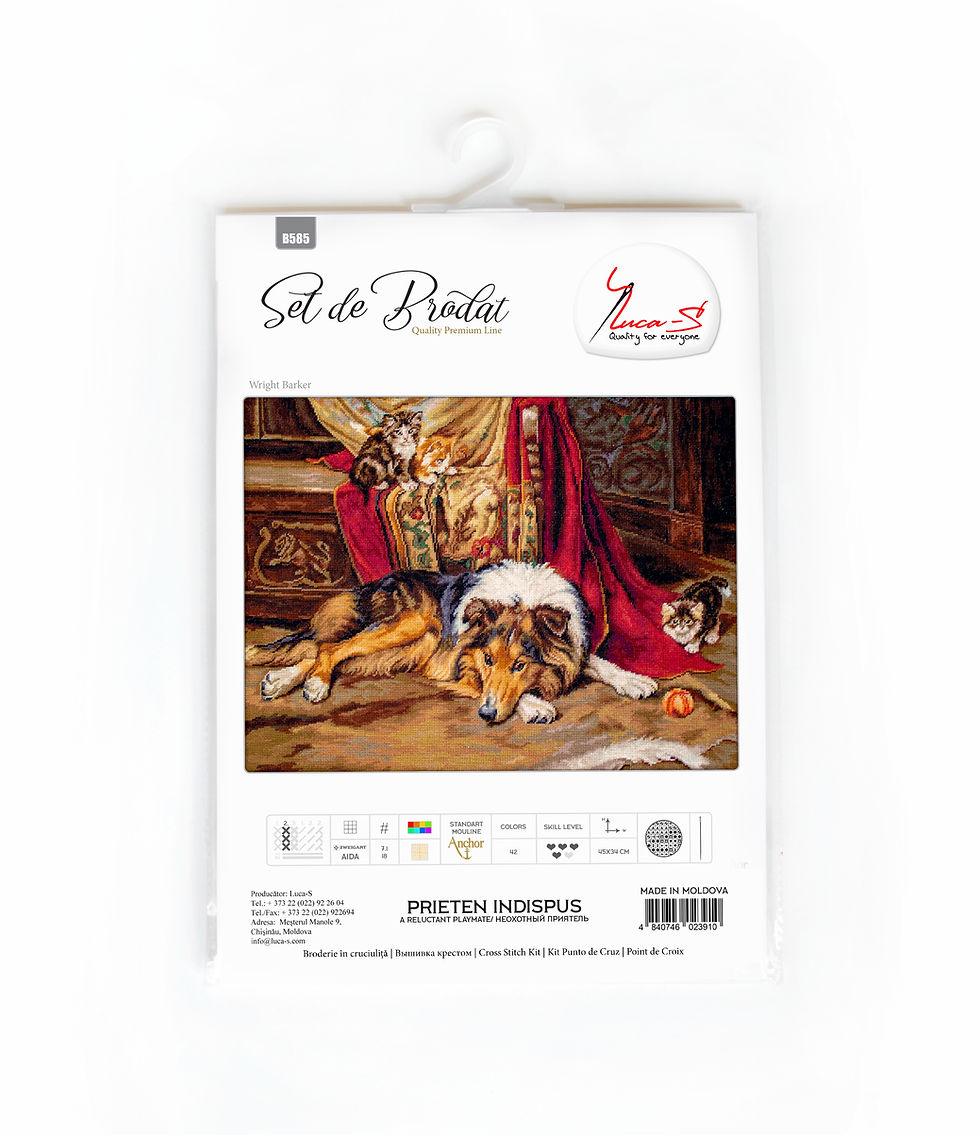 Thumbnail: B585 A Reluctant Playmate - Cross Stitch Kit Luca-S