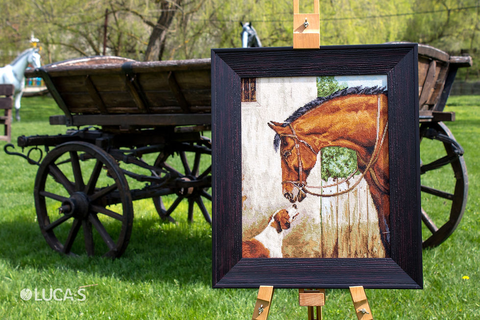 Thumbnail: B580 Hunter and Foxhound - Cross Stitch Kit Luca-S