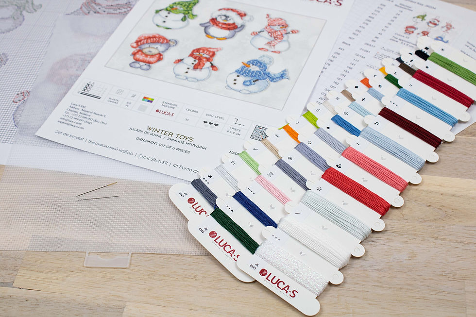 Thumbnail: Toys Cross Stitch Kits - Winter Toys JK034