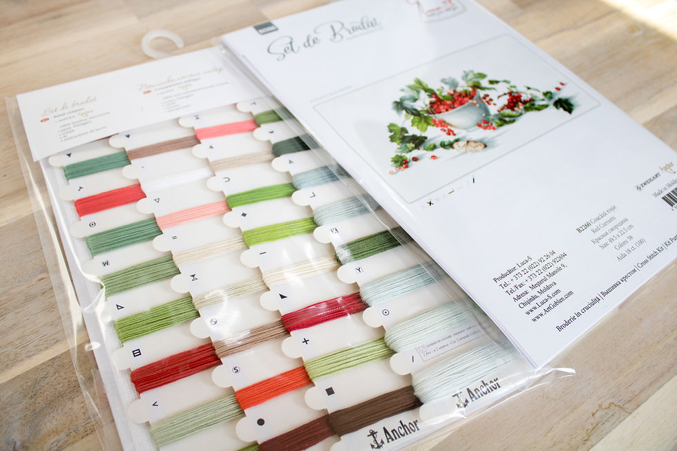 Thumbnail: B2260 Red Currants with Butterfly - Cross Stitch Kit Luca-S