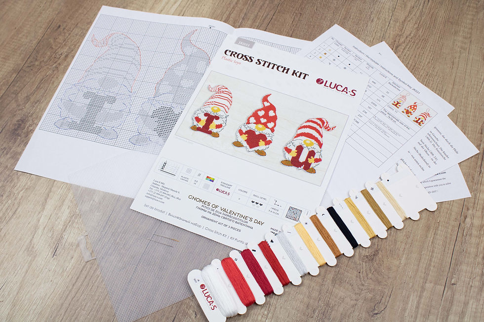 Thumbnail: Toys Cross Stitch Kits - Gnomes of Valentine's Day JK031