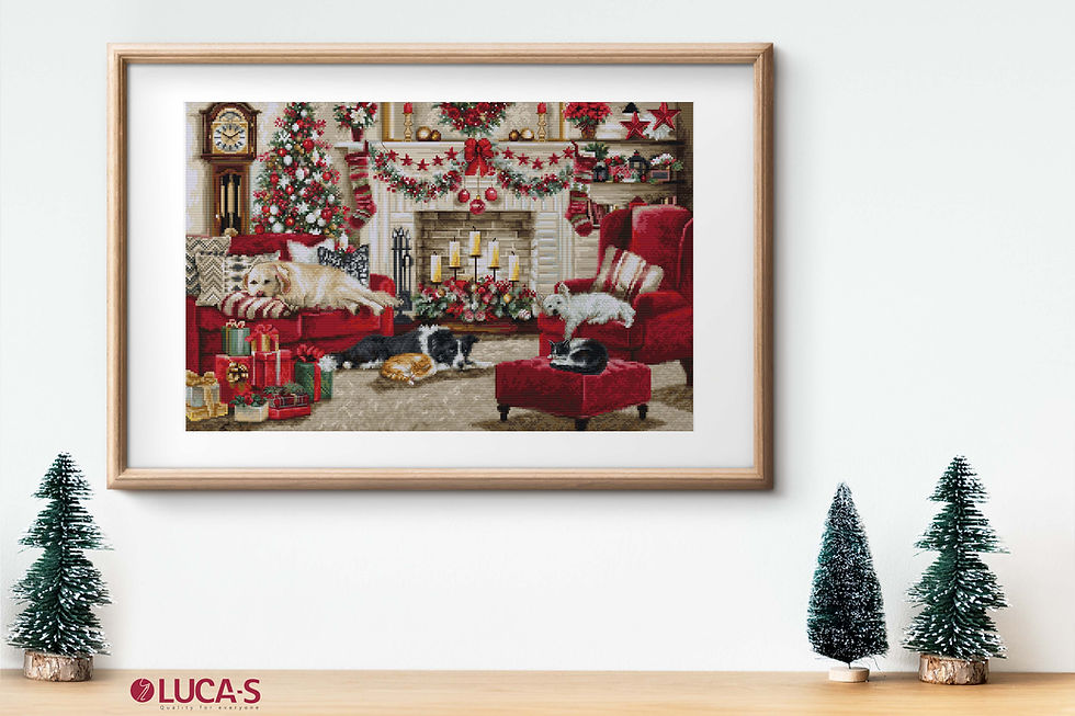 Thumbnail: Cross Stitch Kit Luca-S GOLD - BU5013 Pets Interior