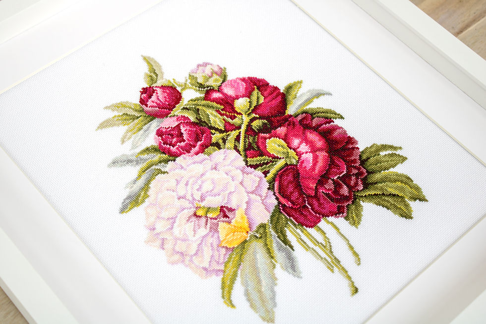 Thumbnail: B2354 Bouquet with peonies - Cross Stitch Kit Luca-S