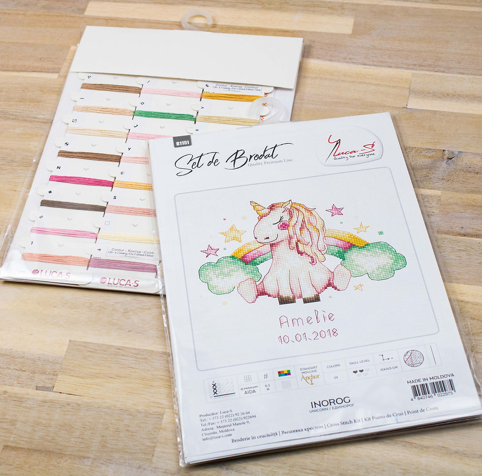 Thumbnail: B1151 Unicorn - Cross Stitch Kit Luca-S