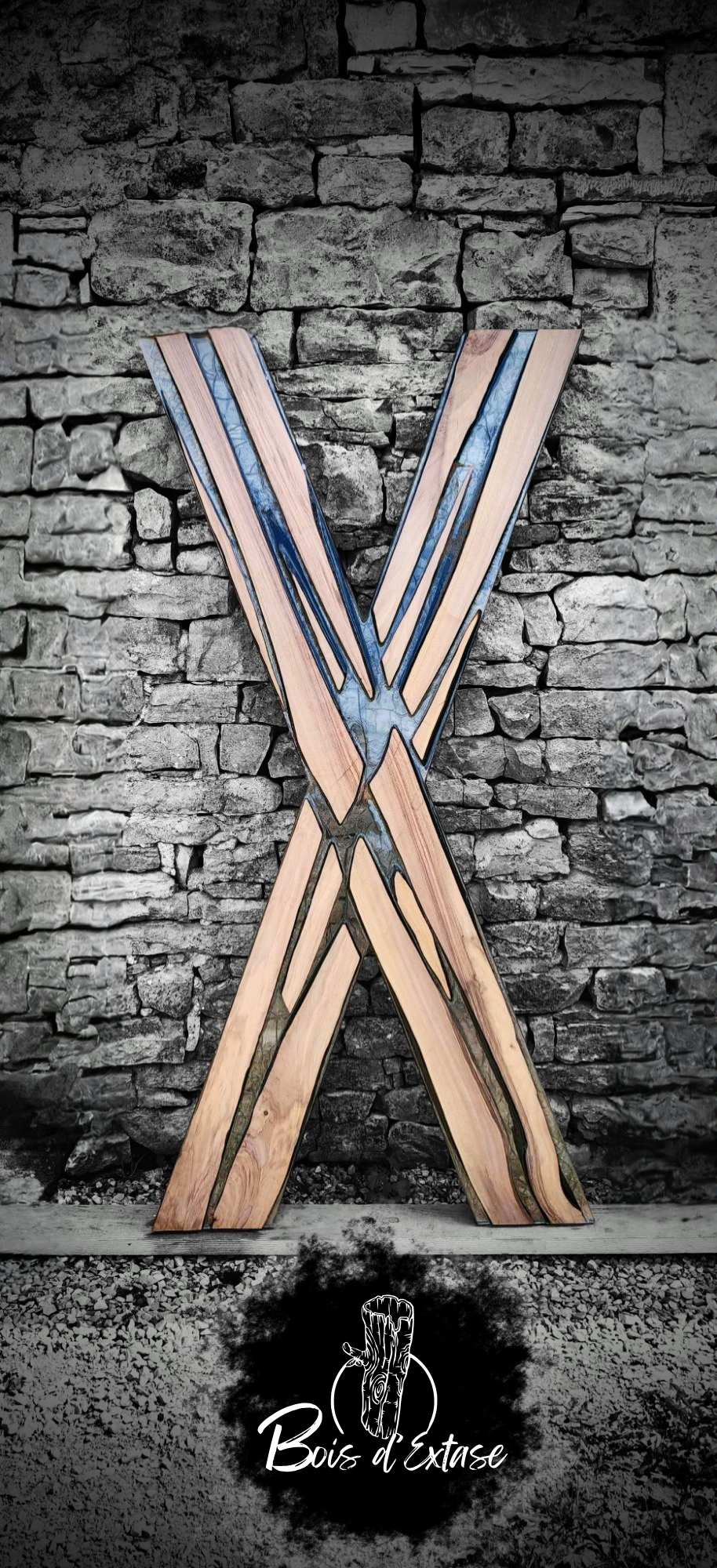 Miniature : Croix de Saint André BDSM, Mobilier BDSM, Bois d'Extase, en Bois & Résine