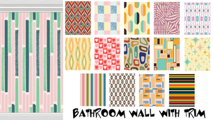 Retro Bathroom- With Trim Wall