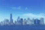 Skyline da cidade através da água