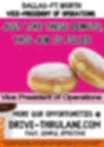 Dunkin' Vice-President Job Post with Filled Donuts