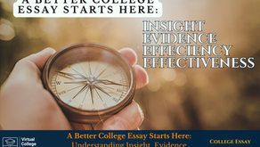 A Better College Essay Starts Here: Understanding Insight, Evidence, Efficiency & Effectiveness
