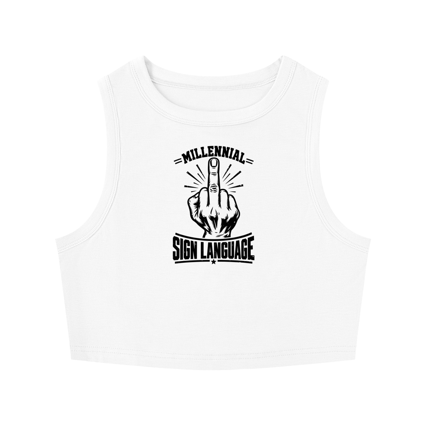 Women's Tight Crewneck Crop Tank Top