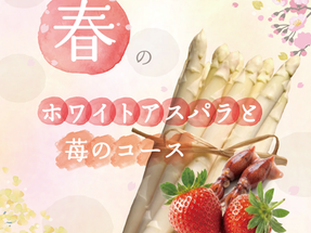 🌸春限定🌸イタリア・パドヴァ産ホワイトアスパラコース 旬のホタルイカ×苺！🍓春限定コース🌷
