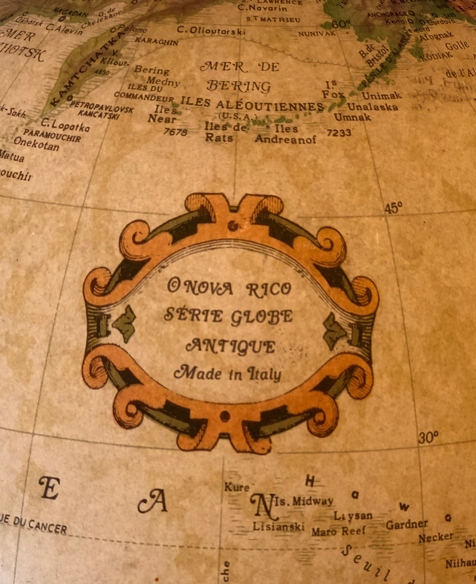 Miniature : Mappemonde lumineuse année 70