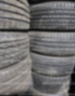 Piles of used tires