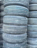 Stacks of used tires