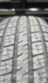 Close-up of new tire tread
