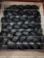 Stacked used tires