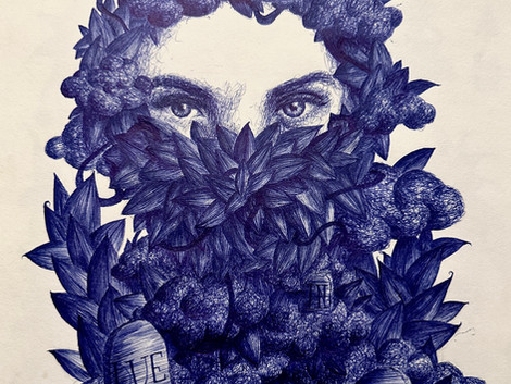 Created between March 15th and April 1st 2020
11"x14"
Ballpoint on paper