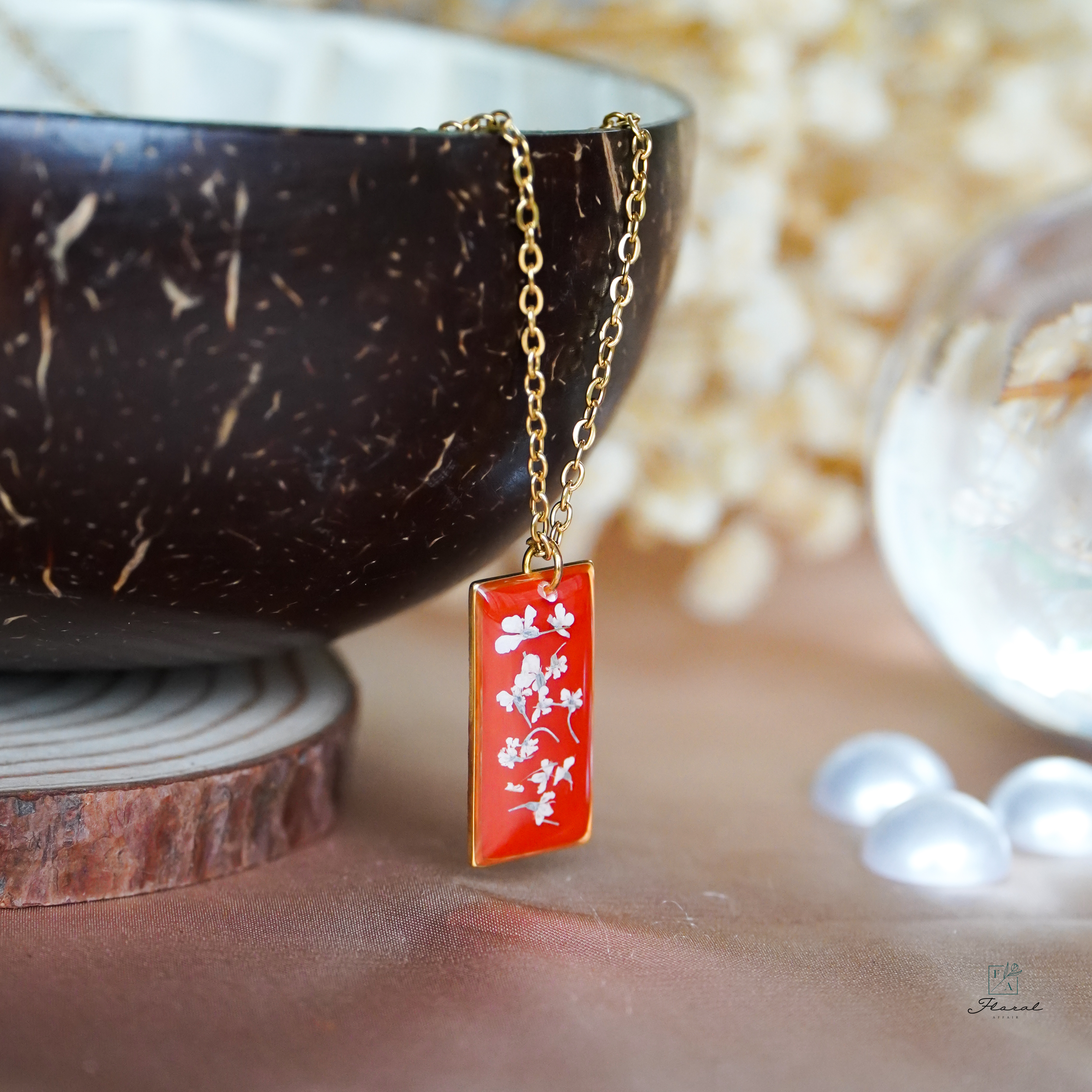 Red Charlotte Necklace from Online Floral Affair Store in Singapore