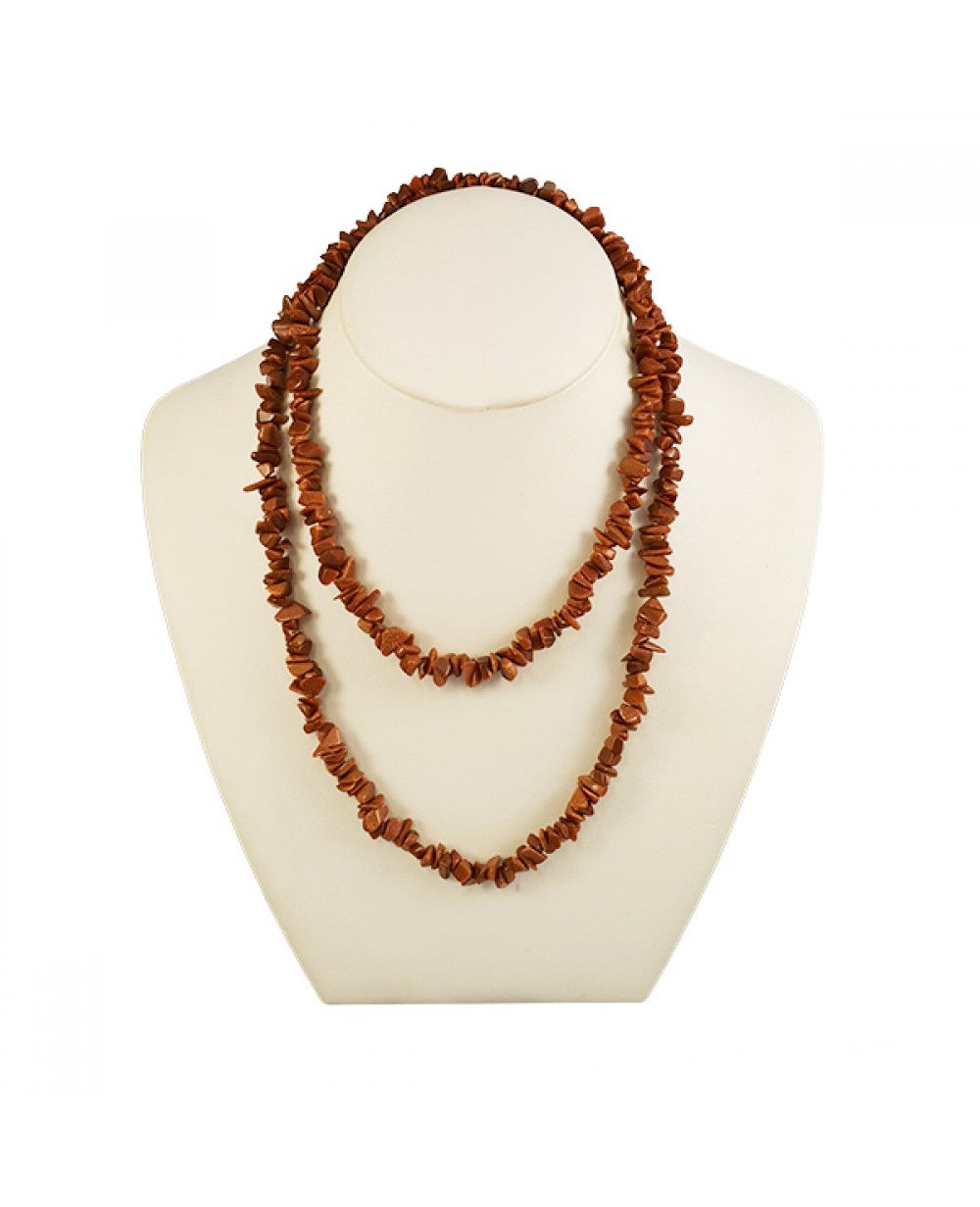 Goldstone 32" Chip Necklace