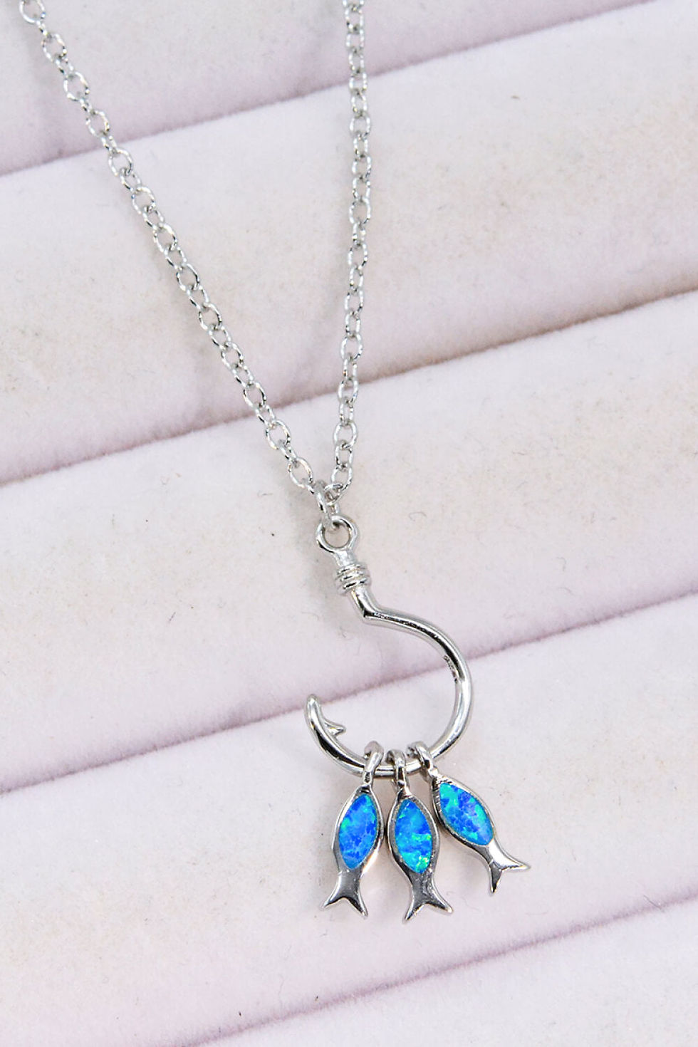 Thumbnail: Opal Fish 925 Sterling Silver Necklace