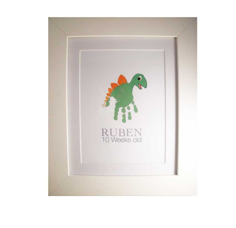 Dinosaur handprint nursery picture decor