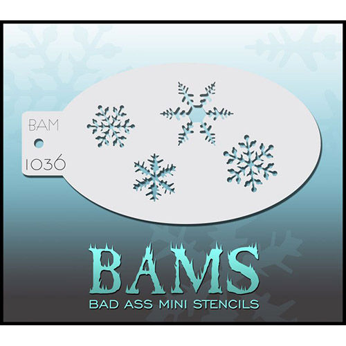 Bad ass mini stencils 1036 snowflakes