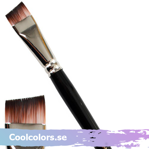 Shorthaired angled brush pensel onestroke