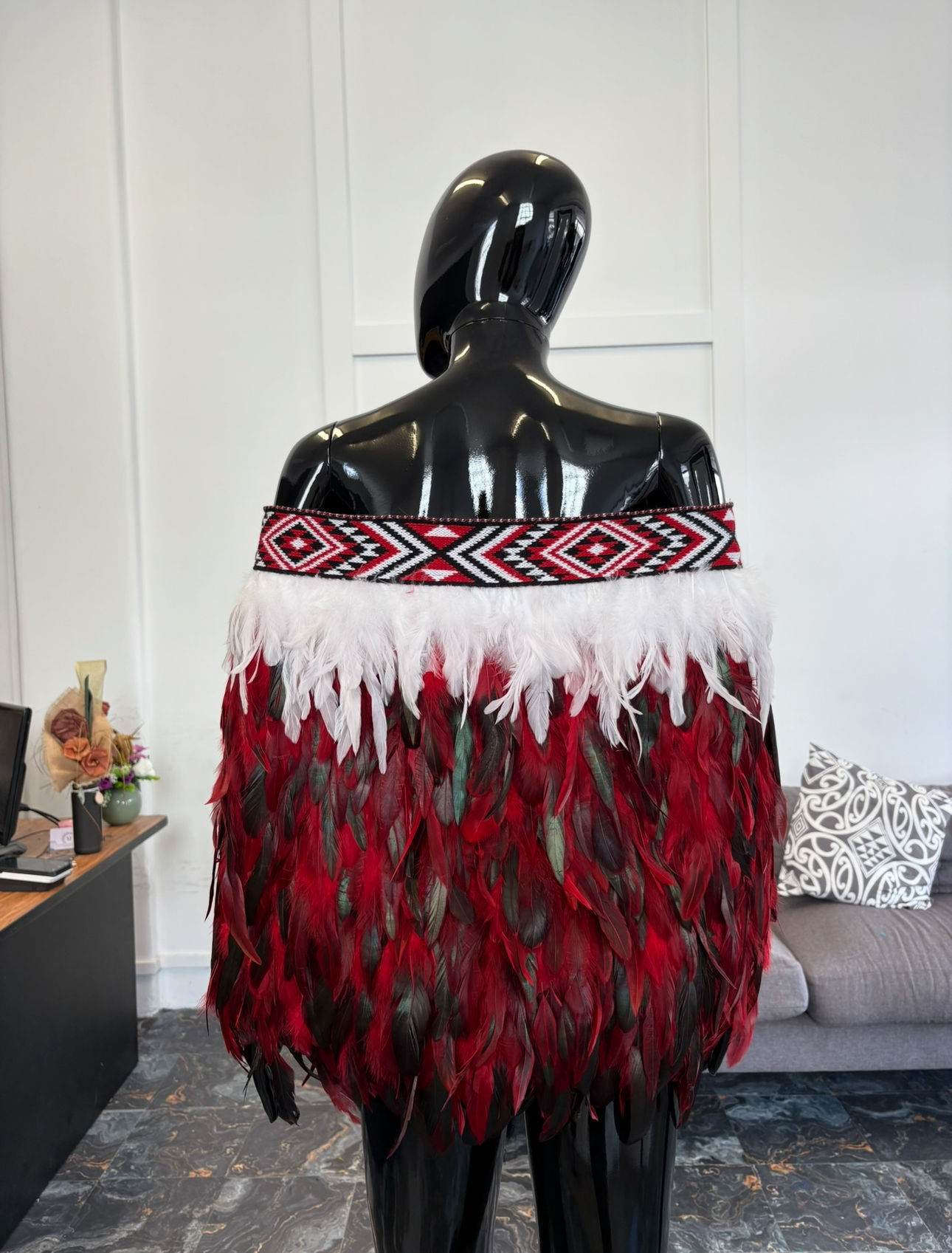 He Korowai Whero Adult Half Length