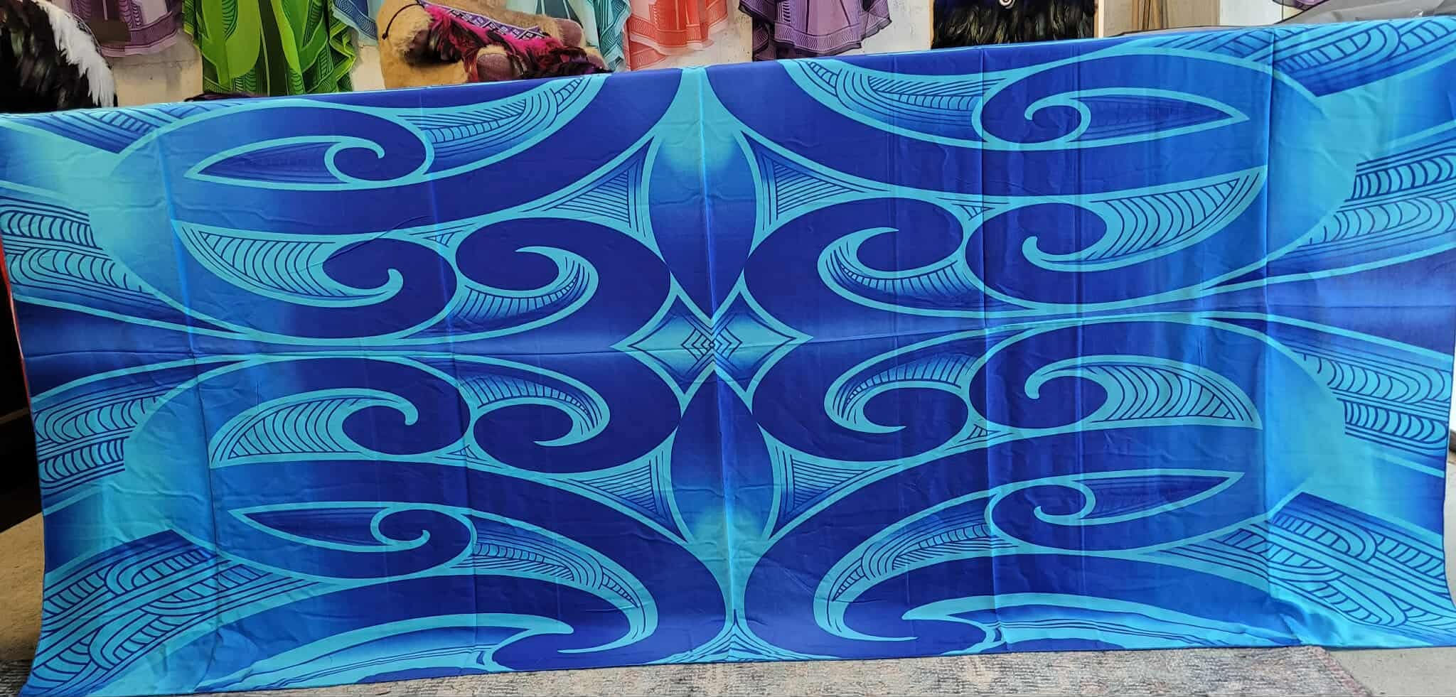 Blue Manaia Māori Sarong - available now 