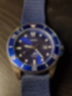 Casio MDV106B-2AV blue Duro on a perlon strap 