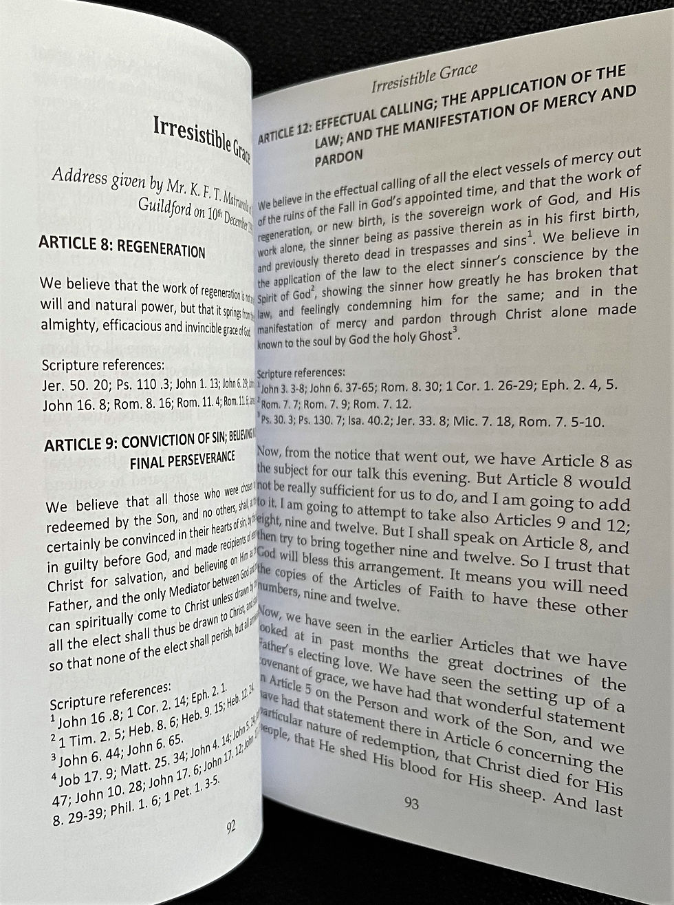Thumbnail: The Doctrines of Grace - K F T Matrunola (1937-1994)