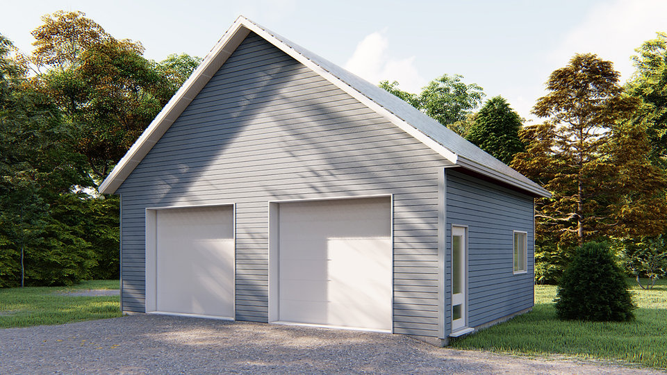 plan garage double gaspesie