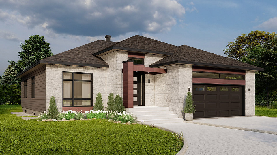 plan de maison avec garage rouyn-noranda