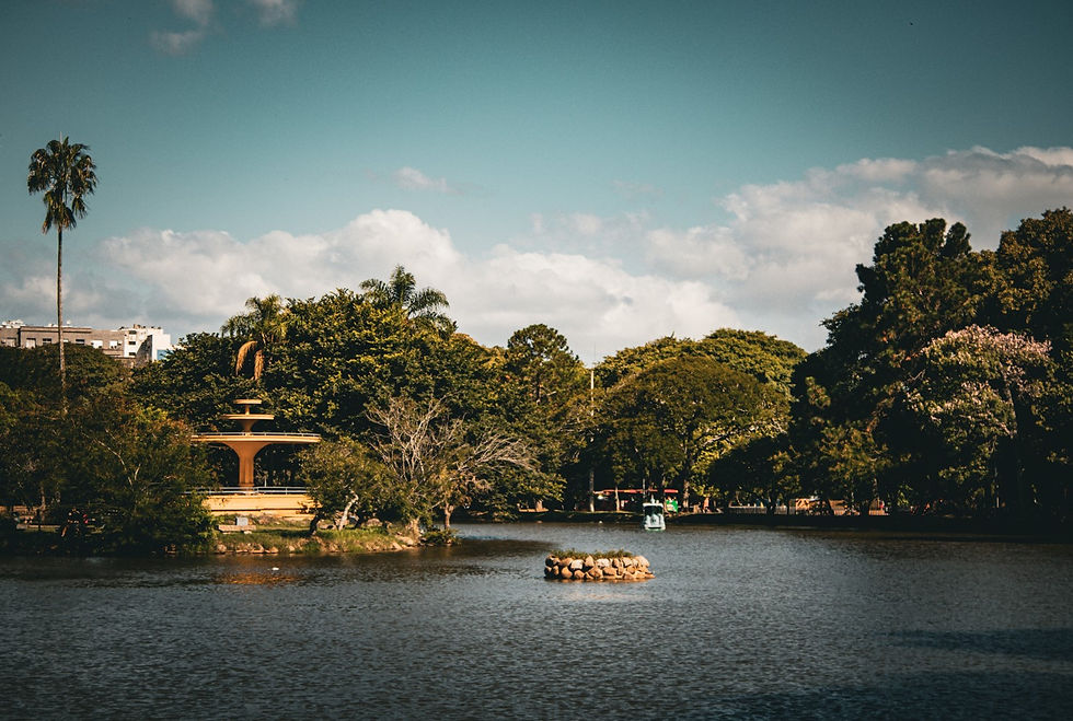 paisagem com lago
